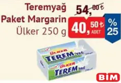 TEREMYAĞ PAKET MARGARİN 250 G fiyat ve kampanya bilgisi